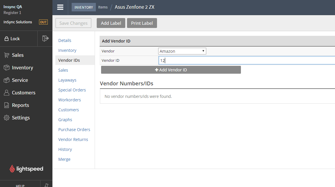 add-vendor-id-in-lightspeed-pos