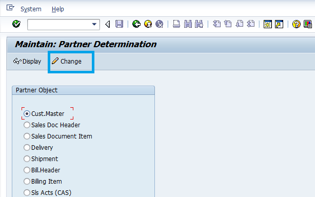 partner-determination-sap-sd-master-data-screen