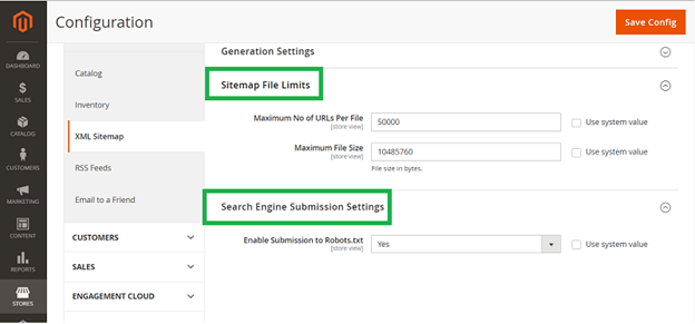 magento-sitemap-limits