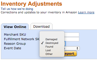 Inventory Adjustment on Amazon