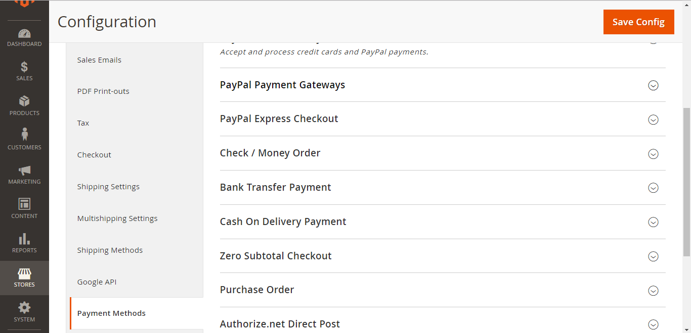 magento admin module configuration setup