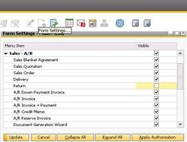 Form Setting