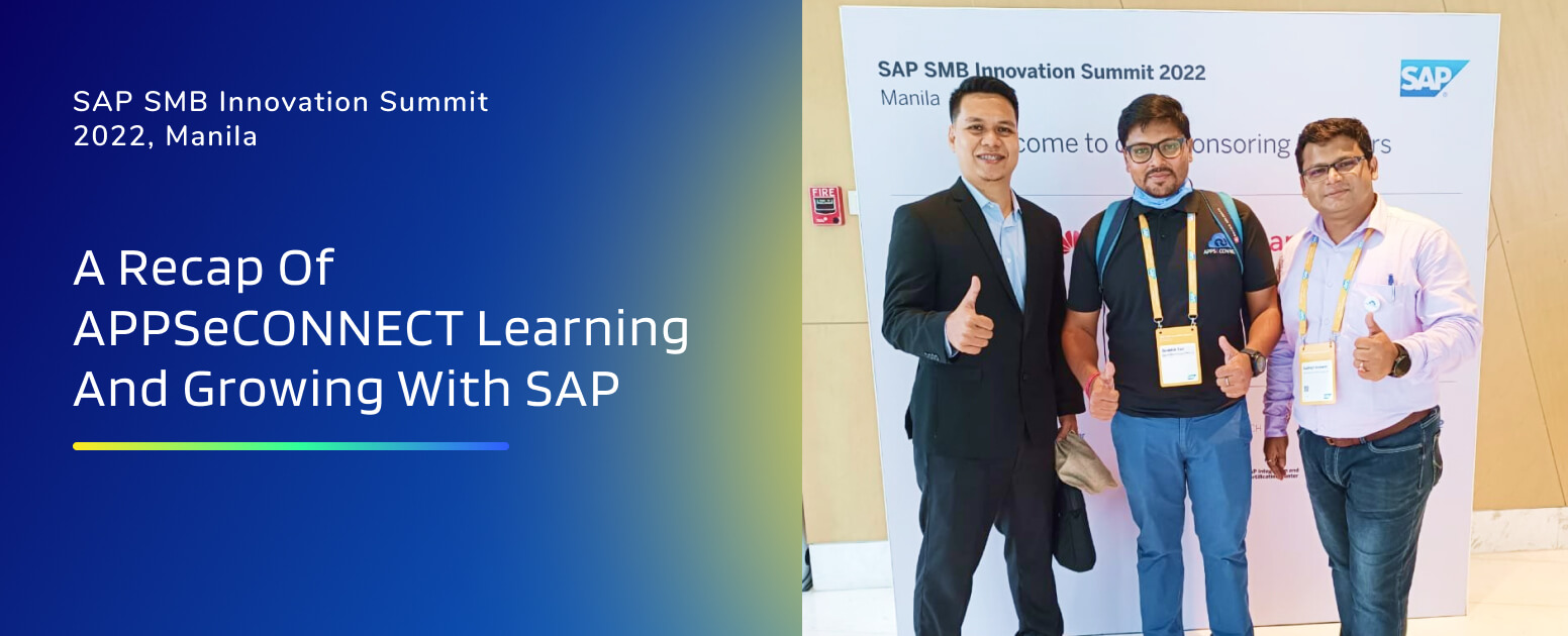 APPSeCONNECT at SAP SMB Innovation Summit 2022, Manila