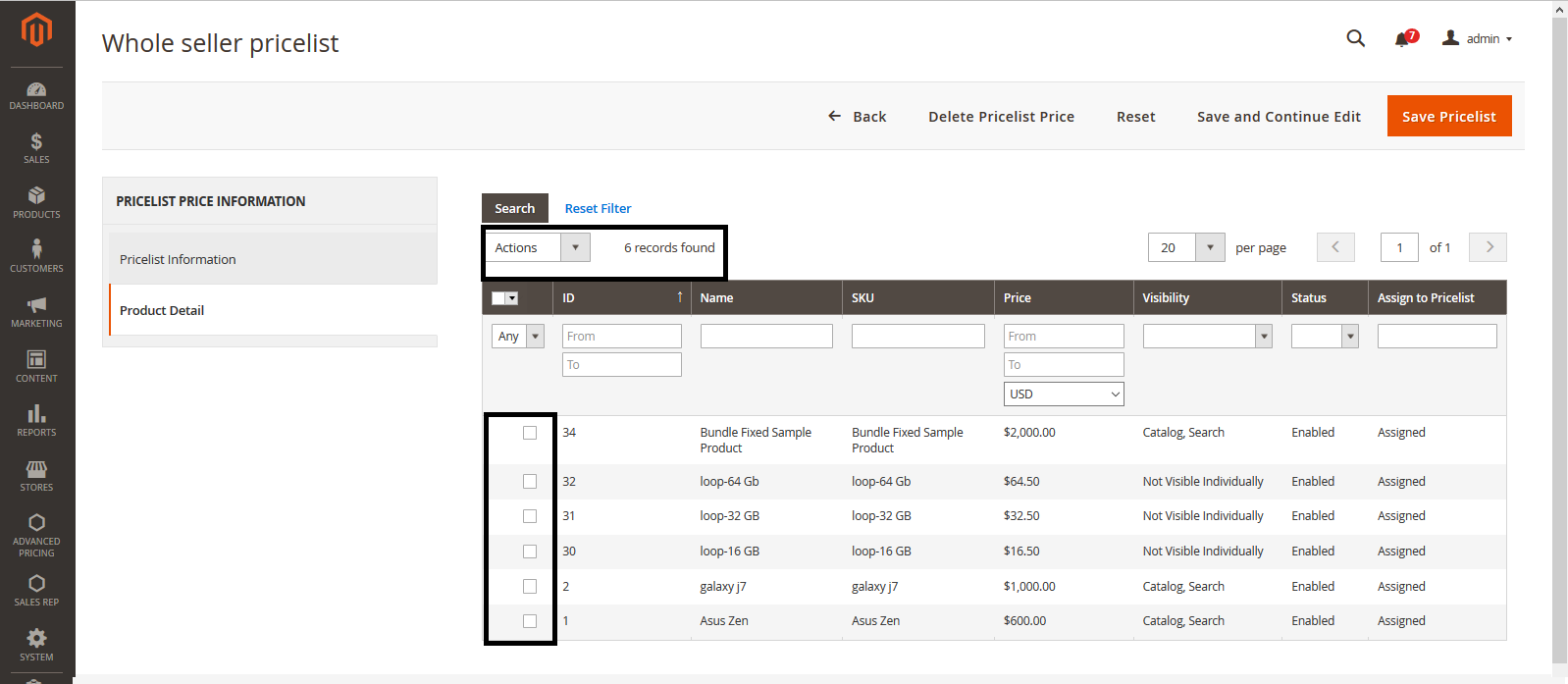 Magento product Assign