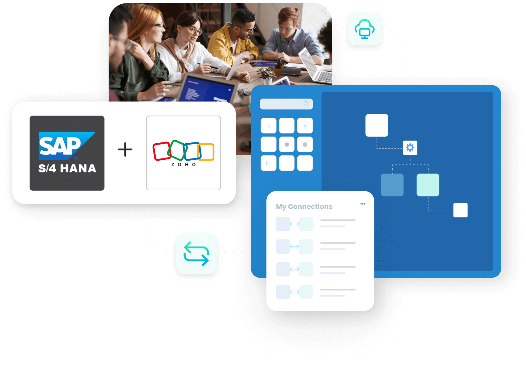 SAP S4 HANA with Zoho CRM hero img