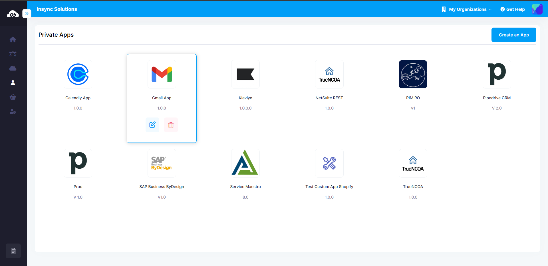 List of private apps