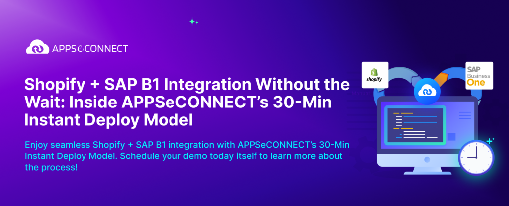 banner of shopify and sap b1 integration