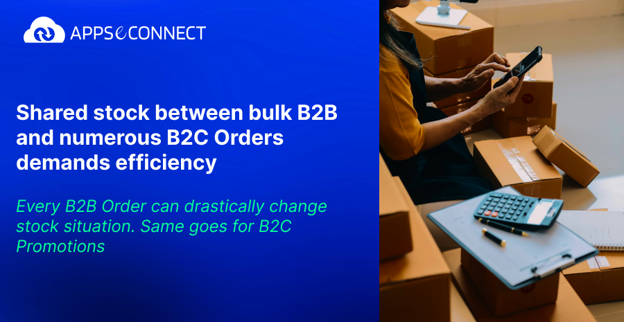 Shared stock between bulk B2B and numerous B2C Orders demands efficiency