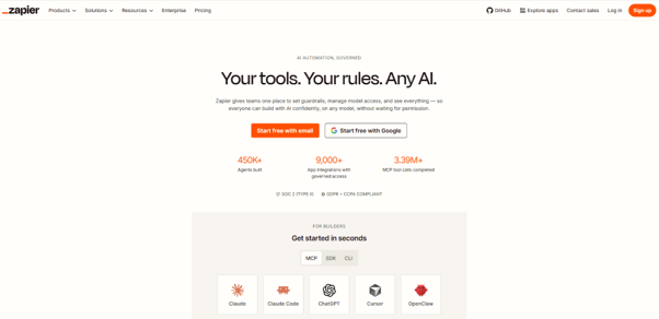 Zapier Homepage