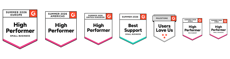 Summer 2026 Europe High Performer badge for Small Business (award ribbon)